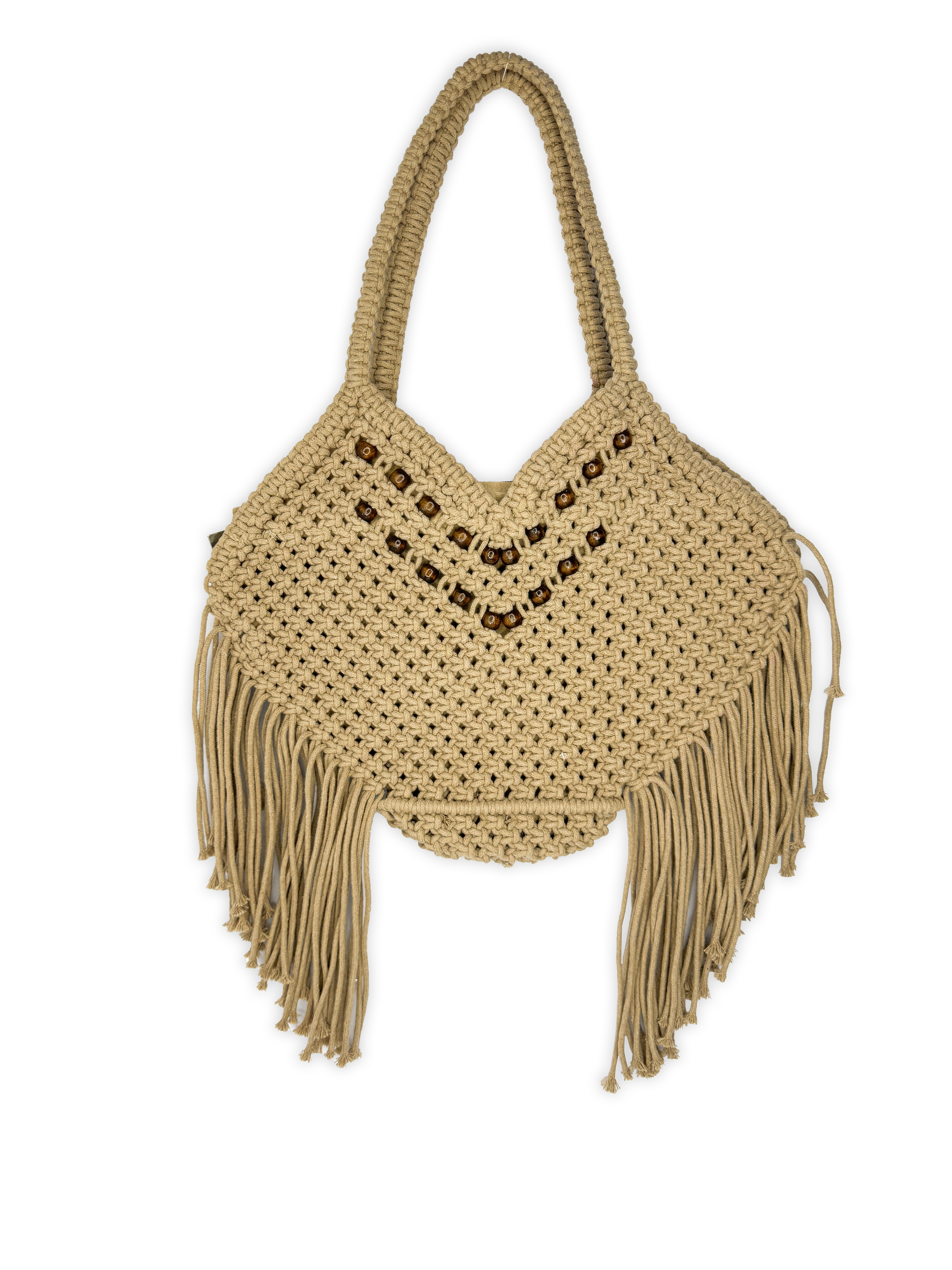 Boho Chic Handmade Macrame Fringe Shoulder Bag